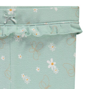 Ribgebreide onderbroek met bloemenprint voor meisjes 