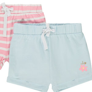 Lot de 4 shorts fantaisie en jersey slub pour bébé fille 