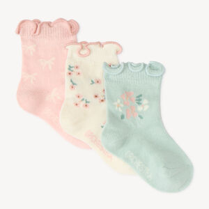 Set van 3 sokken voor meisjes met fantasieprints 