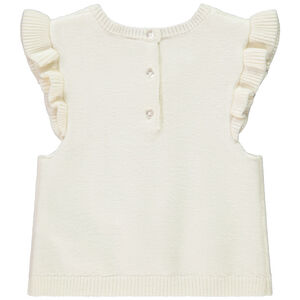 Pull sans manches en tricot torsadé pour bébé fille 
