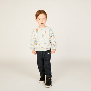 Oversized sweater met ski-print voor babyjongen 