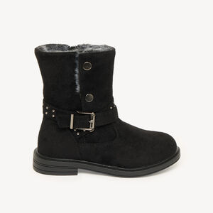 Demi-bottes voor meisjes met rits en nepbont 