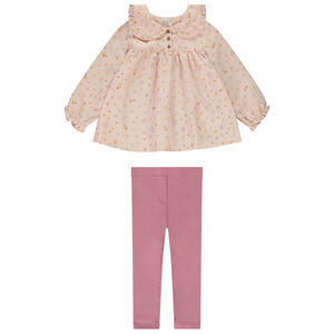 Tweedelig setje met fantasieprint voor babymeisje 