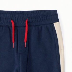 Joggingbroek in fleece met colour block effect voor jongens 