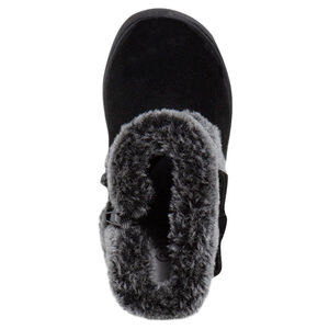 Halfhoge laarzen met namaakbont en strik bovenaan 