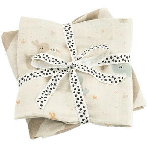 Set van 2 tetradoeken 65x65cm Celebration Zand 