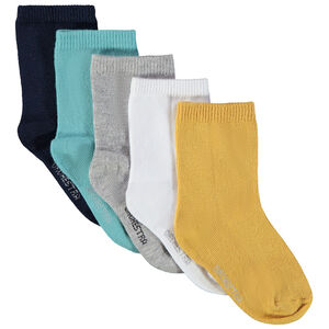Lot de 5 paires de chaussettes unies pour bébé garçon 