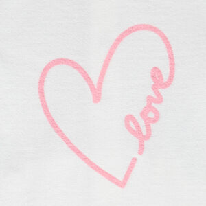 Pyjama van fluweel met hartjesprint voor meisjes 