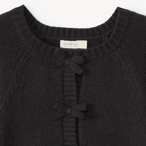 Gilet en tricot pressionné à nœuds pour fille 