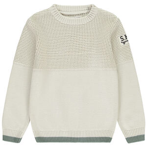 Gebreide fantasietrui voor jongen 