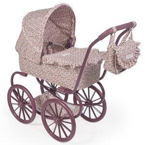 Poussette Landau Vintage pour poupée Cherry Fleurs 