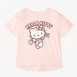 T-shirt manches courtes print pailleté Hello Kitty pour fille 