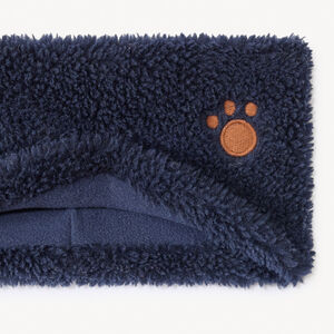 Snood in sherpa met schapenvachtlook, gevoerd met microfleece, effen kleur 