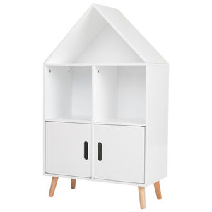 Bibliothèque en forme de maison avec 2 portes 