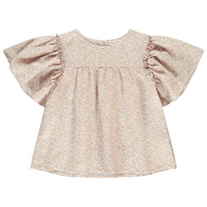 Tunique manches courtes évasées imprimé tacheté pour fille 