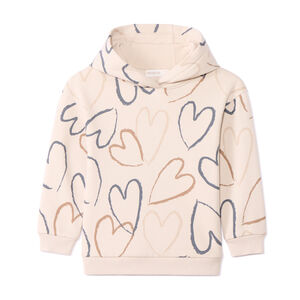 Sweat oversize imprimé à capuche pour fille 