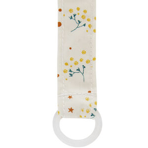 Attache-sucette à clip en bois Fleurs 