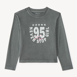 T-shirt met lange mouwen voor meisjes met een vervaagd effect 