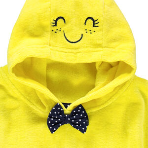 Cape de bain en éponge à noeud papillon 