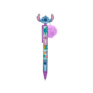 Stylo-bille Lilo & Stitch à encre noire avec pompon  