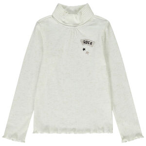 Ondertrui coltrui ribbel effect en geborduurde patch voor meisjes 