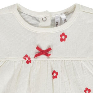 Dors-bien en jersey froissé imprimé fleuri pour bébé fille 