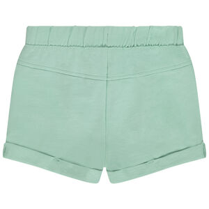 Effen short in jersey slub voor baby meisje 