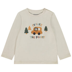 T-shirt manches longues à patchs bouclettes pour bébé garçon 