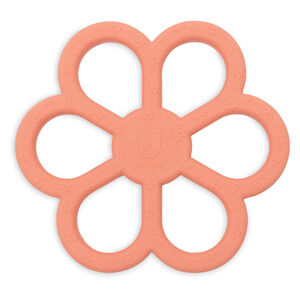 Bijtring silicone Flower Coral Roze 