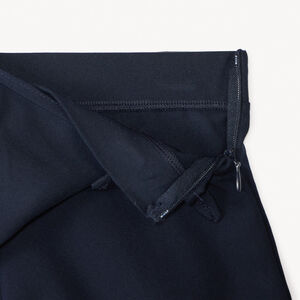 Jupe-short portefeuille en toile bleu marine pour fille  