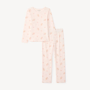 Twee-delige pyjama set met lange mouwen, bedrukt met een fee voor meisjes. 