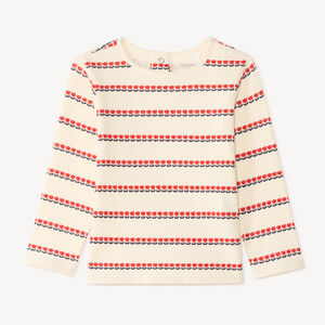 T-shirt manches longues bébé fille motif tulipes 