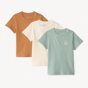 Lot de 3 t-shirt manches courtes unis pour bébé garçon 