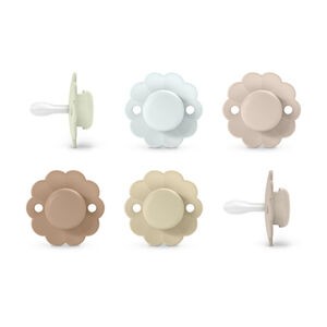 Set van 2 fopspenen 0/6m omkeerbaar SXPRO Wonder Soft Groen/Beige  