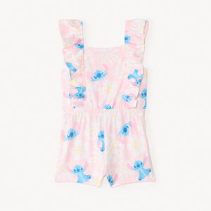 Korte geprinte Stitch Disney jumpsuit voor meisjesbaby's 