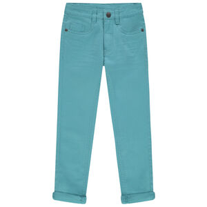 Pantalon slim en twill effet crinkle garçon 
