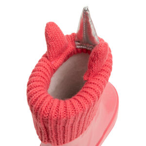 Regenlaarzen voor meisjes met glitters, tricotboord en eenhoornpatroon 