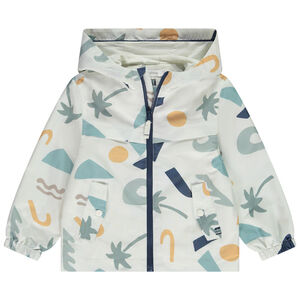 Windjack in ripstop met arty print voor jongen 