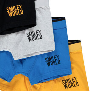 Set van 4 katoenen boxershorts met SmileyWorld-print jongens 