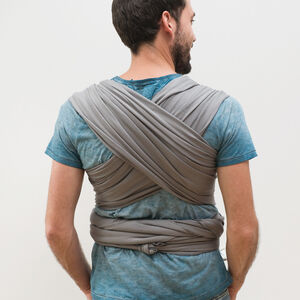 Porte-bébé Tricot Slen en coton bio gris clair 