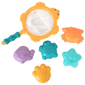 Jouet de bain 5 moules animaux et filet 