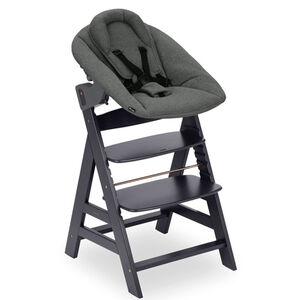 Pack Hoge stoel Alpha evolutief en Newborn Set Plus Dark Grey  