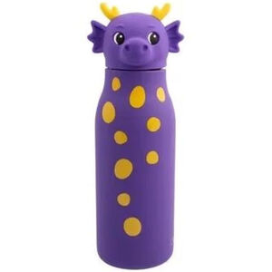 Gourde en inox + paille silicone - Zigo - 350 ml 