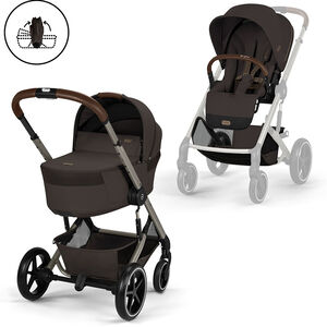 Poussette Duo Balios S Lux 2026 + Nacelle Chocolate Brown 