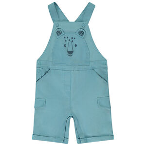 Korte salopette met speelse tijgerprint voor baby jongen 