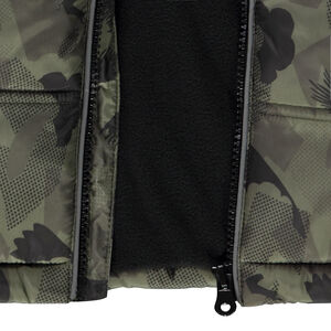 Donsjas met capuchon in camouflageprint voor jongens 