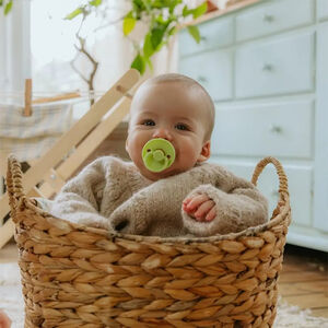 Lot de 2 sucettes de silicone 6-18M Rope Green Tea/Powder Blue 