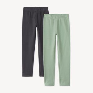 Set van 2 meisjesleggings van fleece 