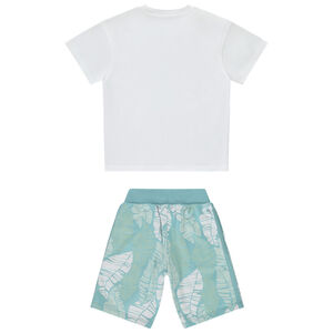 Ensemble 2 pièces motifs palmiers pour garçon 