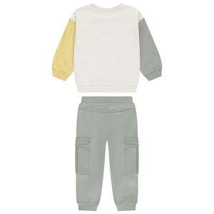 Jogging fleece set met colour block effect voor baby jongen 